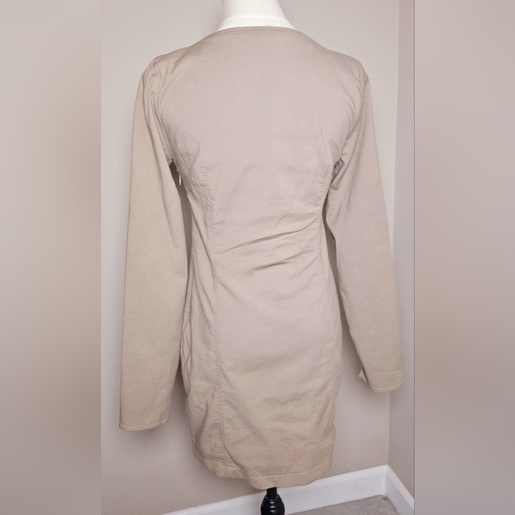 Zara Sweetheart Neckline Long Sleeve Mini Dress Size Medium - Picture 3 of 10